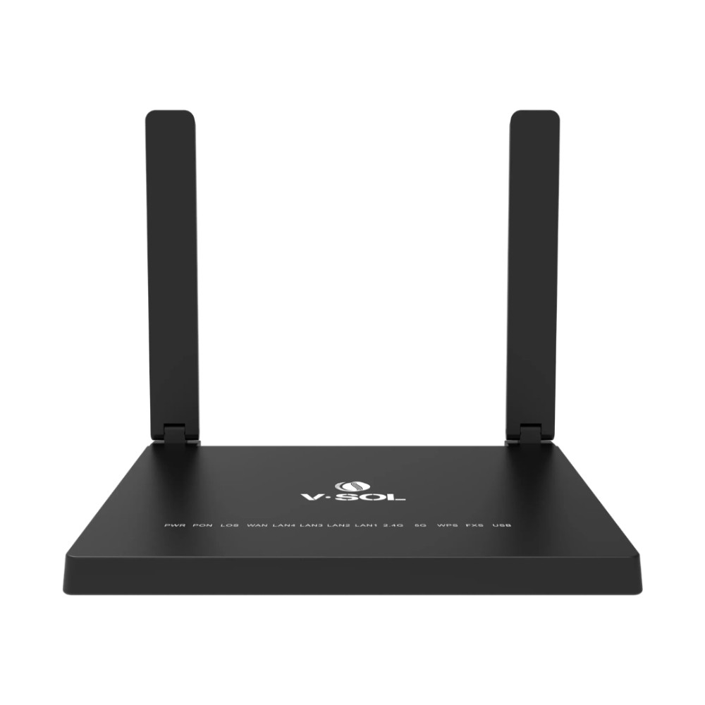 ONT XPON VSOL , V2804AX30-H , Wi-Fi 6 , AX3000 , Dual Band , EasyMesh , 2.5G , Preta

