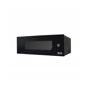 OPENBOX Mini Rack Max Eletron 4040 , 19 Pol , 3u X 350mm , Acrílico , Com 2 Chaves , Preto