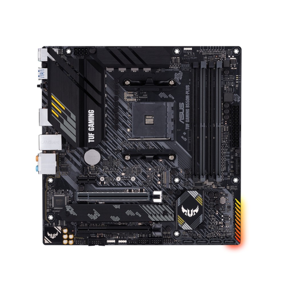OPENBOX Placa-Mãe ASUS TUF Gaming B550M-PLUS , AMD B550 , AM4 , mATX , DDR4 , PCIe 4.0 , M.2 , 2.5GbE , HDMI , DisplayPort