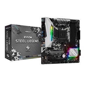 OPENBOX Placa Mãe ASRock B450M Steel Legend , Chipset B450 , AMD AM4 , mATX , DDR4