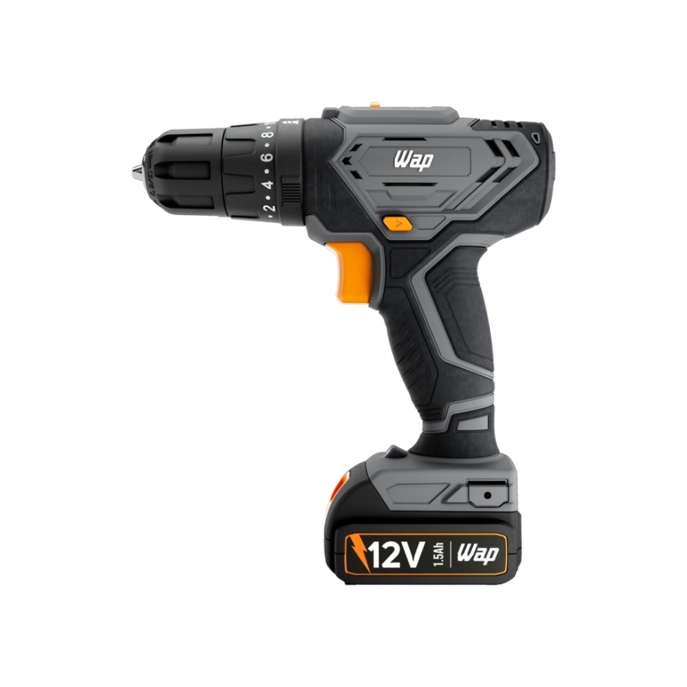 Parafusadeira e Furadeira de Impacto WAP WF 12K4.2 , 12V , 30Nm , Mandril 3/8" , 2 Velocidades , Bateria 1,5Ah