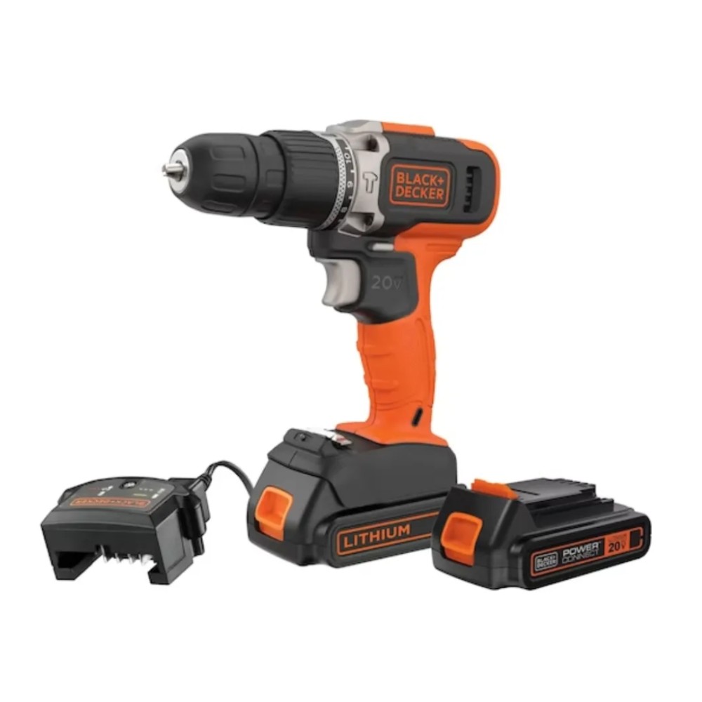 Parafusadeira Furadeira Black-Decker , BCD704C1-BR , 20v , 10mm , Laranja e Preto