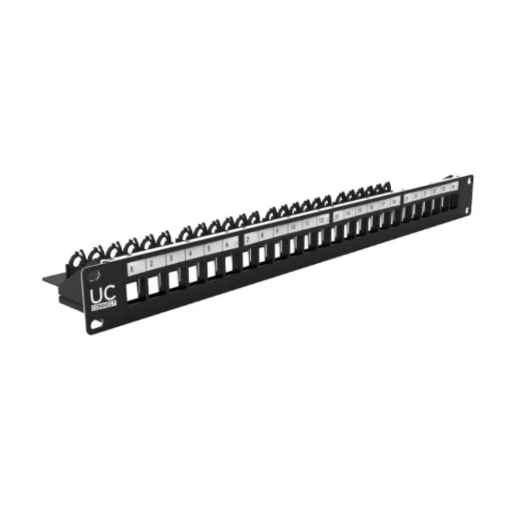 Patch Panel Prysmian , 24 Portas , 1U , Rack 19 Polegadas , Descarregado , Preto , 10718510