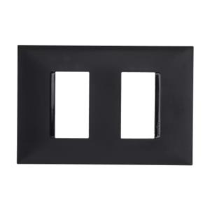 Placa 4x2 2 Postos Separados Legrand Pial Plus , 2 Módulos , Termoplástico , Preto