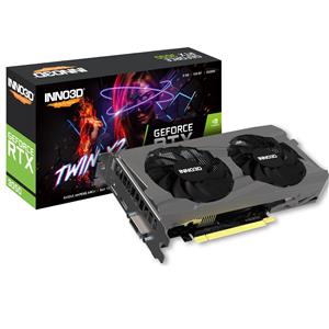 Placa de Vídeo INNO3D GeForce RTX 3050 Twin X2 , 6GB , GDDR6 , 96-Bit , Preto