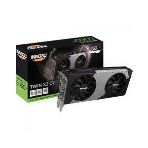 Placa de Vídeo INNO3D GeForce RTX 5060 Ti Twin X2 OC , 16GB , GDDR7 , 128-bit , DLSS , Ray Tracing