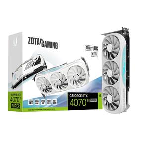 Placa de Vídeo Zotac Gaming GeForce RTX 4070 Ti Super Trinity OC , 16GB , GDDR6X , 256-Bit , RGB , Branco
