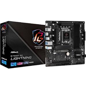 Placa Mãe ASRock B760M PG Lightning , Chipset B760 , Intel LGA 1700 , mATX , DDR5