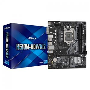 Placa Mãe ASRock H510M-HDV/M.2 , Chipset H510 , Intel LGA 1200 , mATX , DDR4 , 90-MXBFT0-A0UAYZ
