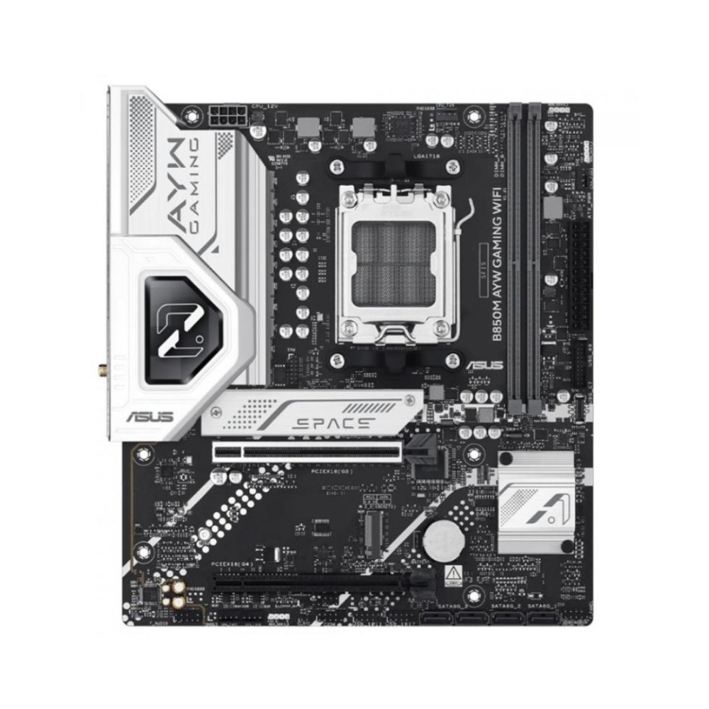 Placa-mãe Asus B850M AYW Gaming WiFi, Chipset B850, AMD AM5, mATX, DDR5