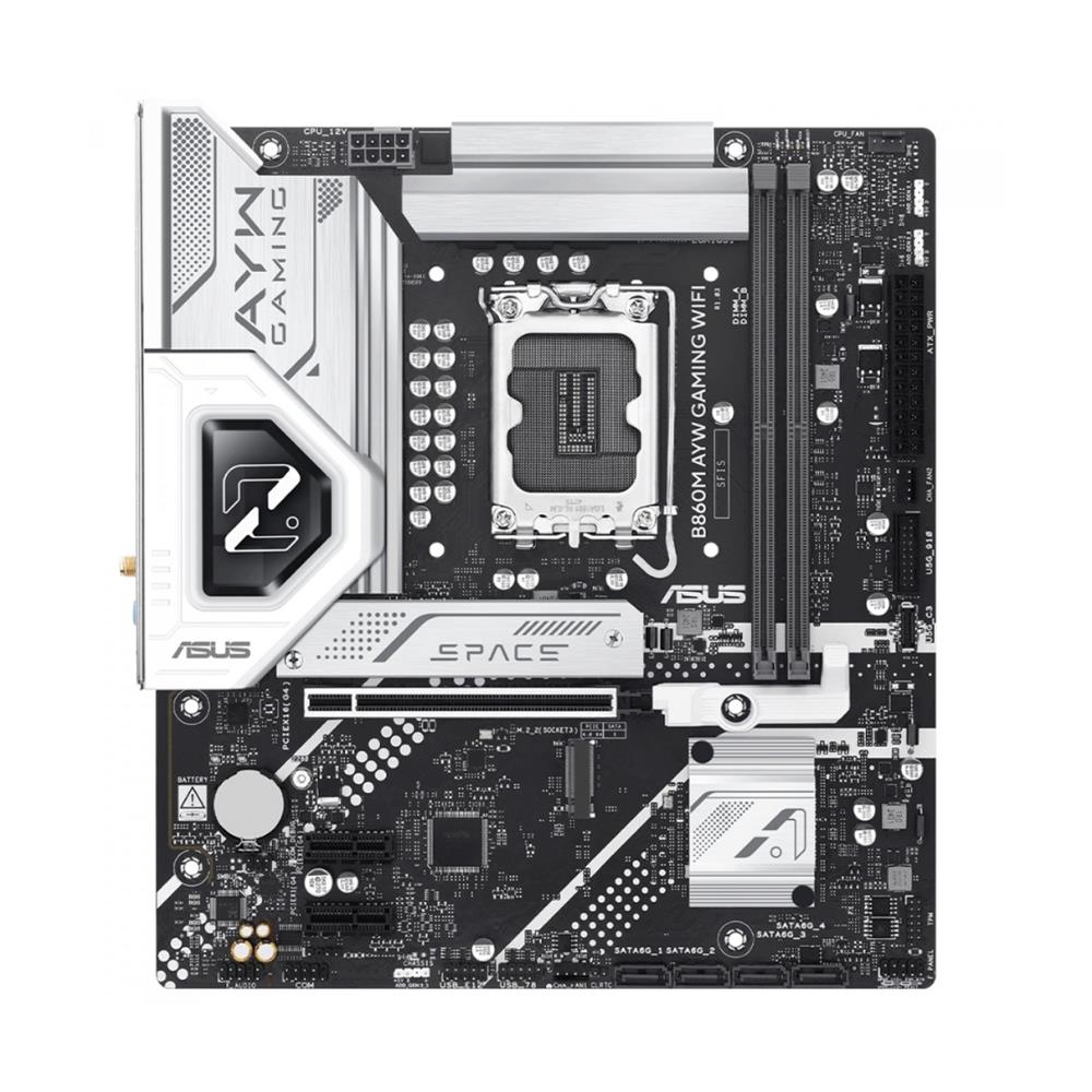 Placa Mãe Asus B860M AYW Gaming WiFi , Chipset B860 , Intel LGA 1851 , mATX , DDR5