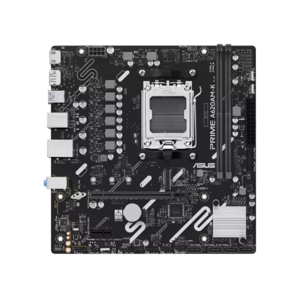 Placa-mãe ASUS Prime, AM5, DDR5, HDMI, Preto, A620M-K