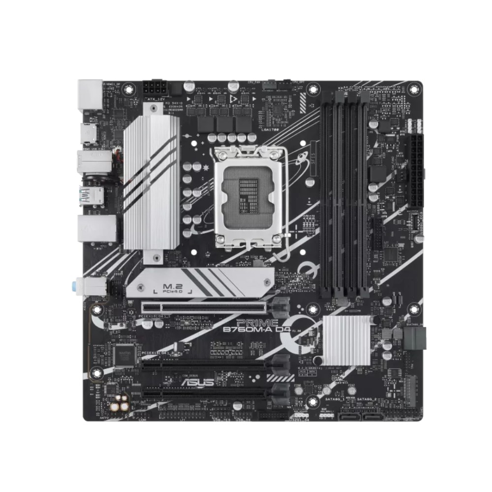 Placa-Mãe ASUS Prime B760M-A D4 , Intel LGA1700 , DDR4 , Micro ATX , PCIe 4.0 , Dual M.2
