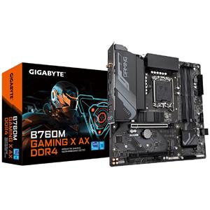 Placa Mãe Gigabyte B760M Gaming X AX , Chipset B760 , Intel LGA 1700 , mATX , DDR4