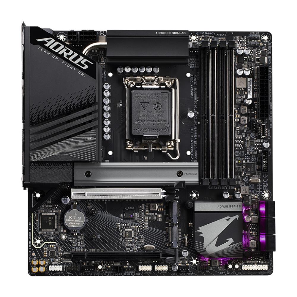 Placa Mãe Gigabyte Z790M Aorus Elite , Chipset Z790 , Intel LGA 1700 , Micro ATX , DDR5