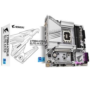 Placa Mãe Gigabyte Z790M AORUS ELITE AX ICE , Chipset Z790 , Intel LGA1700 , mATX , DDR5