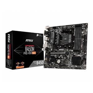 Placa Mãe MSI B450M PRO-VDH Max , Chipset B450 , AMD AM4 , mATX , DDR4
