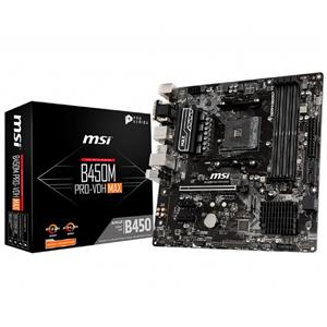 Placa Mãe MSI B450M PRO-VDH Max , Chipset B450 , AMD AM4 , mATX , DDR4