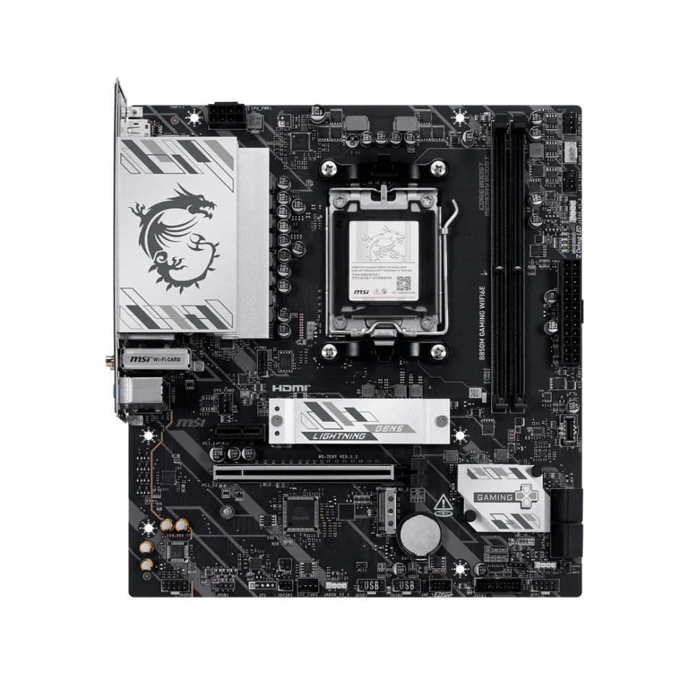 Placa-Mãe MSI B850M Gaming WiFi6E , AMD AM5 , Micro ATX , DDR5 , PCIe 4.0 , M.2 , Wi-Fi 6E