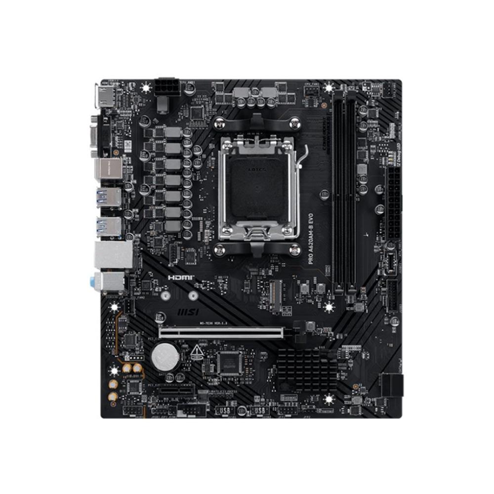 Placa Mãe MSI PRO A620AM-B EVO , AMD AM5 , DDR5 , Micro-ATX , HDMI , VGA , M.2 NVMe