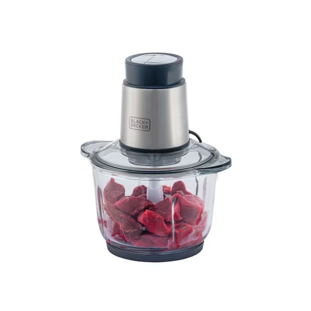 Processador de Alimentos Black+Decker , Gourmand Gris , MP300G , 300W , 2L , 2 Velocidades , Cinza e Inox