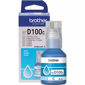 Refil de tinta Brother BTD100C , Capacidade 48.8ml , Ciano