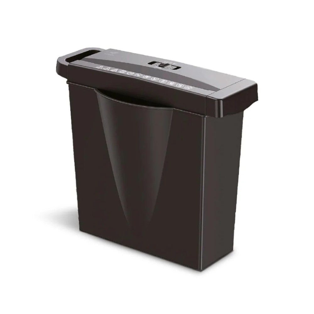 Fragmentadora de Papel C3Tech , 6 Folhas , Corte em Tiras , Cesto 7L , Função Reverso , 110V , FR-100BK
