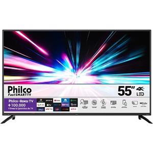 Smart TV LED 55" 4K Philco PTV55G52R2C Roku TV 
