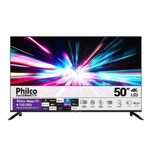 Smart TV LED Philco 50" 4K Dolby Áudio Roku TV HDMI USB P2
