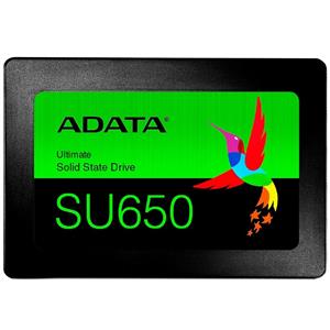 SSD Adata SU650 , 512GB , Sata III , Leitura 520MB/s e Gravação 450MB/s