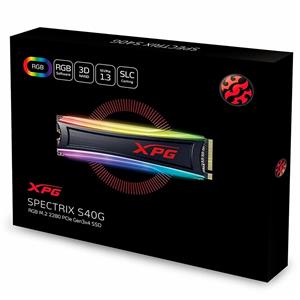 SSD XPG Spectrix S40G RGB , 512GB , M.2 NVMe 2280 , Leitura 3500MB/s e Gravação 2400MB/s