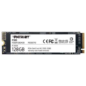 SSD Patriot P300 , 128GB , M.2 NVMe 2280 , Leitura 1600MB/s e Gravação 600MB/s