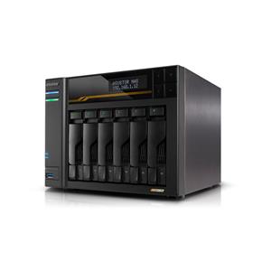 Storage Asustor AS6806T , 06 Baias , PCIe , USB4 , 10 GBe , Preto
