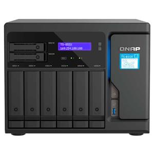 Storage Nas Qnap 8 Baias Para HD e SSD Preto TS-855X-8G-US
