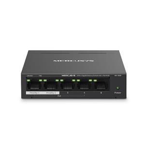 Switch MERCUSYS MS105GP , 5 portas , Gigabit , 4 Portas POE+ , Preto
