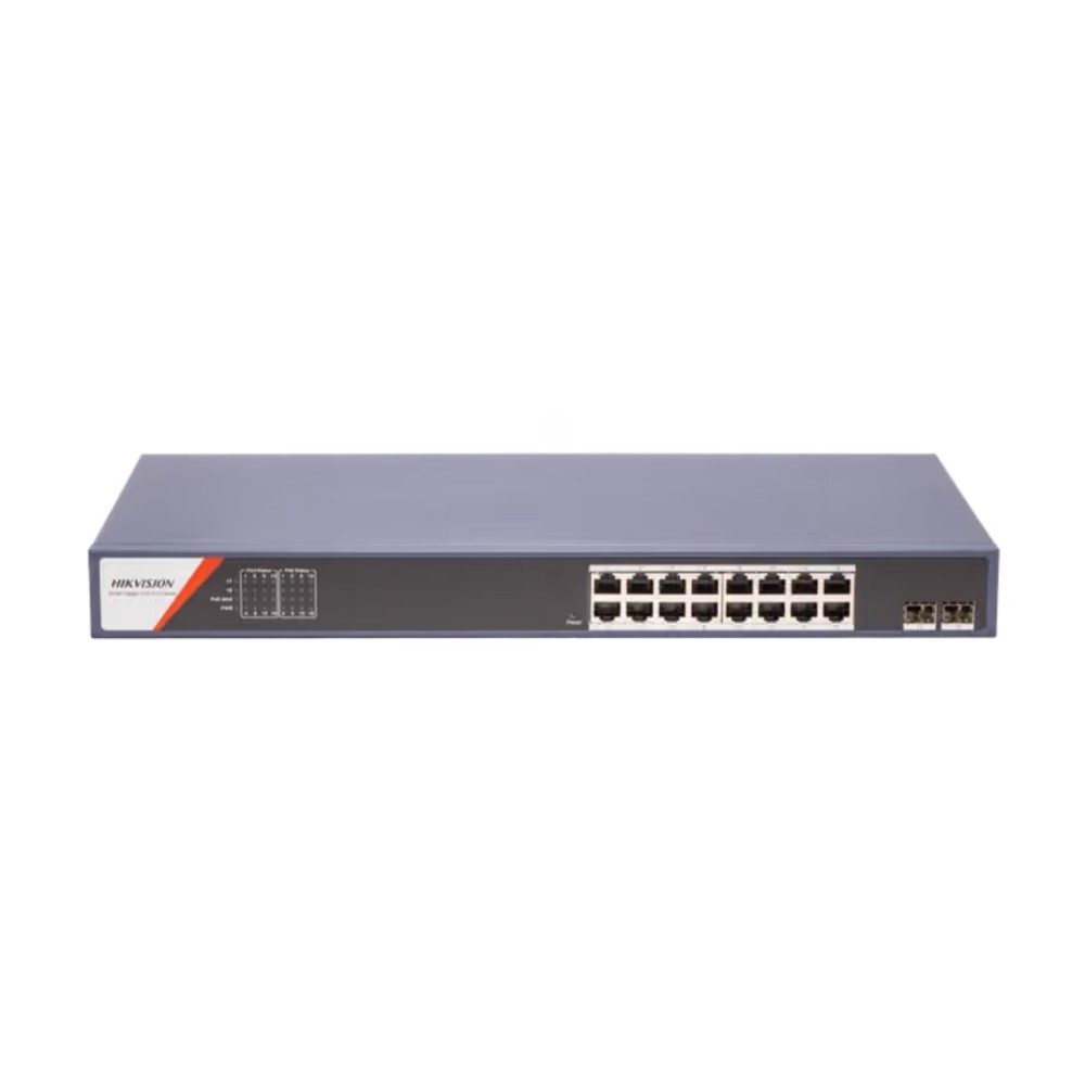 Switch Gigabit PoE+ Smart Gerenciável , Hikvision , 16 Portas , 230W , 2 SFP , DS-3E1518P-SI-16P2F
