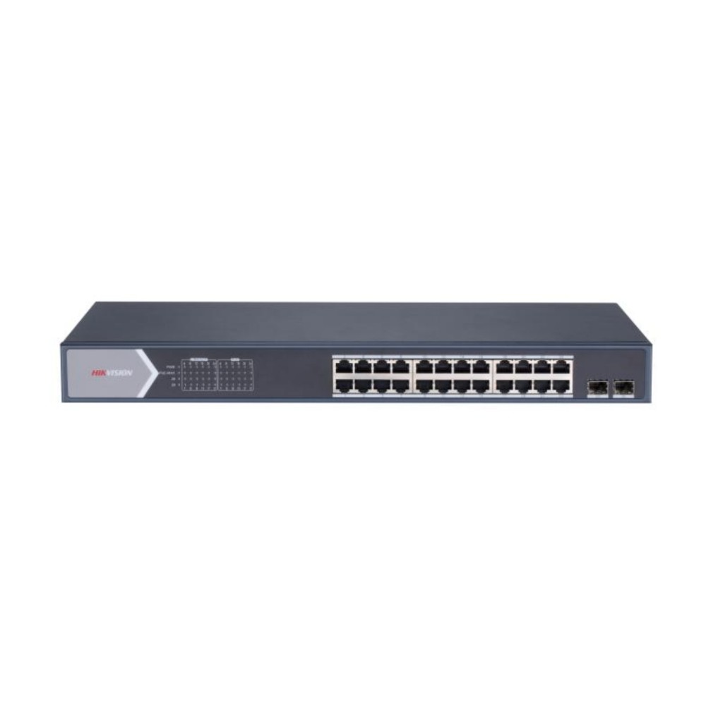 Switch Smart Gerenciável PoE+ , Hikvision , 24 Portas Gigabit , 370W , 2 SFP , DS-3E1526P-SI-24P2F