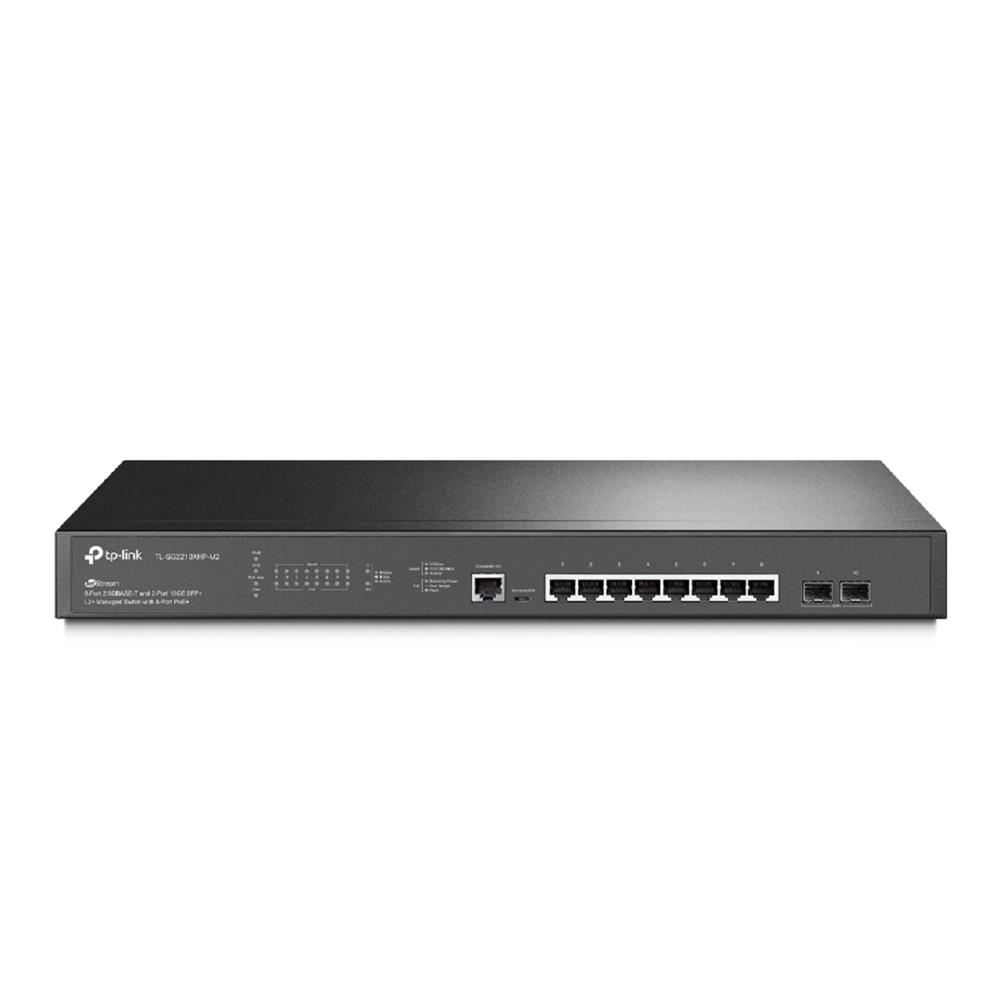 Switch Gerenciável TP-Link SG3210XHP-M2 L2+,8 P de 2.5 Gbps PoE+ , e 2 Slots SFP+ de 10Gbps
