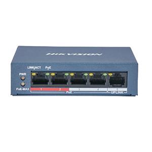 Switch Hikvision 4 Portas POE 1 Porta RJ10 DS-3E0105P-E/M
