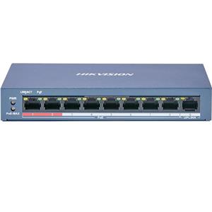 Switch Hikvision DS-3E0109P-E/M(B) , 8 Portas , PoE , Fast , Metal , Azul