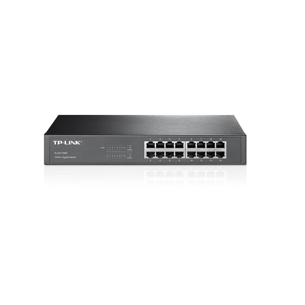 Switch TP-LinkTL-SG1016D , Gigabit , 10/100/1000 , Não Gerenciável , Auto MDI / MDIX , 16 Portas
