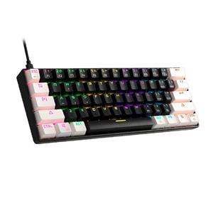 Teclado Mecânico Gamer Gamdias AURA GK2 60% , RGB , Switch Brown , ABNT2 , USB , Preto e Branco