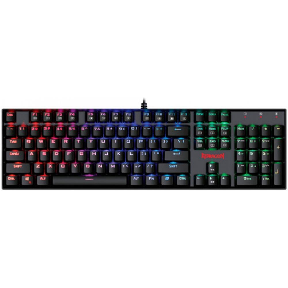 Teclado Mecânico Gamer Redragon Mitra , RGB , Switch Blue , ABNT2 , USB , Preto
