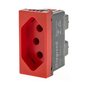 Tomada Legrand 615079VM , 2P+T , 20A , 250V , B. Parafuso , 1M , VM
