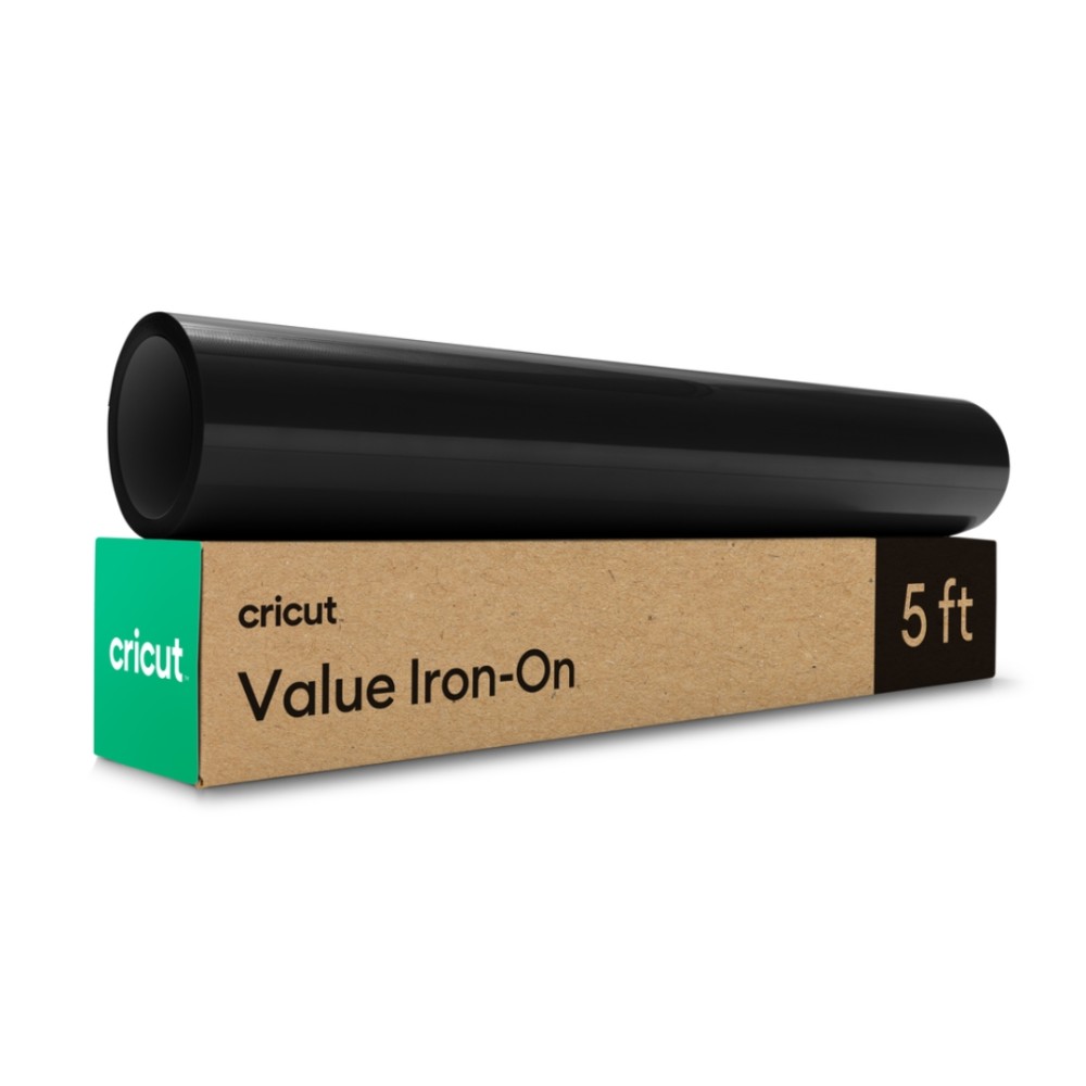 Vinil Termocolante , Cricut , Value Iron-On , 30,5 cm × 1,5 m , Transferência por Calor , Preto , 2011136
