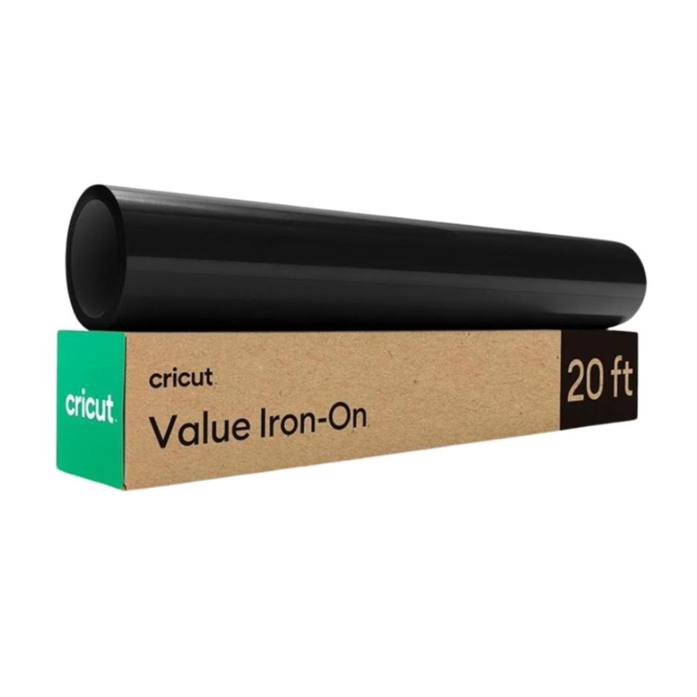 Vinil Termocolante , Cricut , Value Iron-On , 30,5 cm × 6,1 m , Transferência por Calor , Preto , 2010893