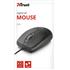 Mouse Trust Basi Mini, 1000 DPI, 3 Botões, USB, Preto