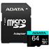 Cartão de Memória Adata Premier Pro MicroSD, 64GB, Classe 10, com Adaptador SD