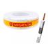 Cabo Coaxial Rg6 95% Malha Megatron Rolo 100 Metros Branco