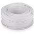 Cabo Coaxial Rg6 95% Malha Megatron Rolo 100 Metros Branco
